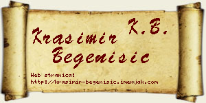 Krasimir Begenišić vizit kartica
